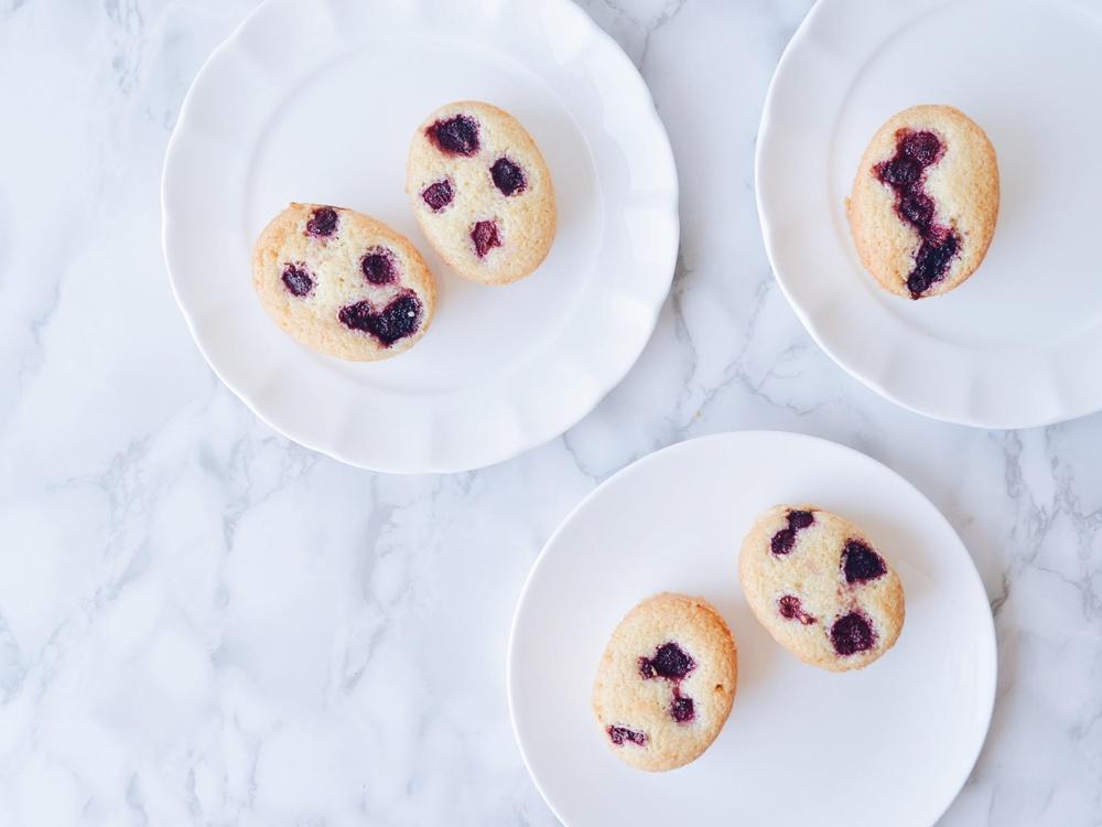 Raspberry and lemon friands