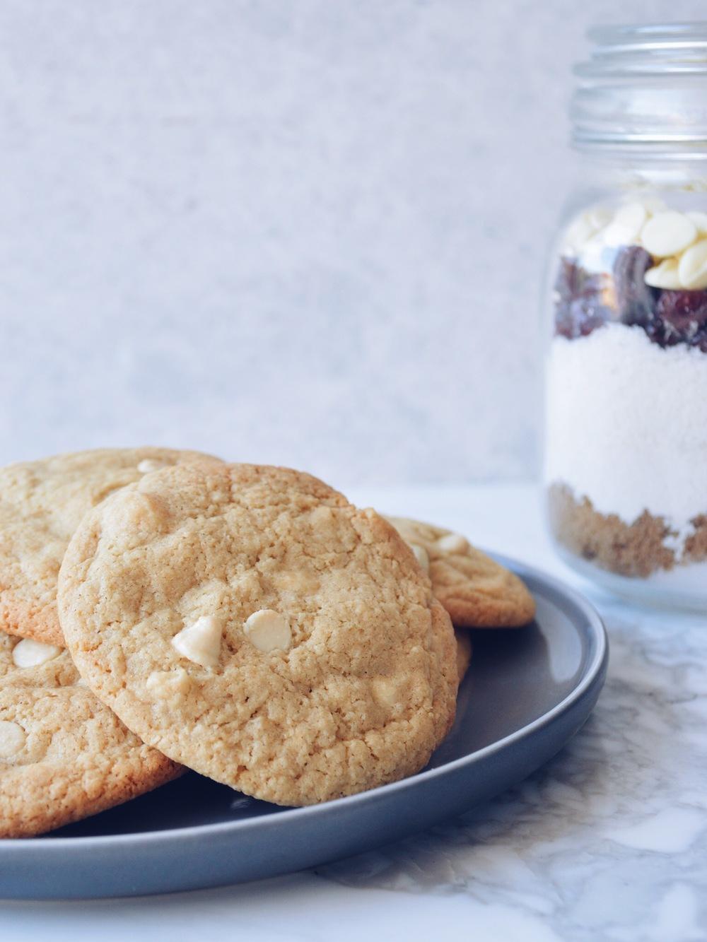 White chocolate cookie jars