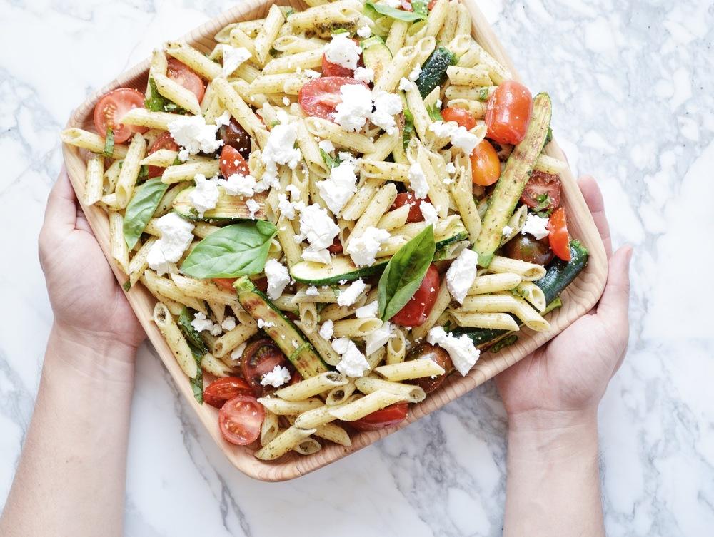 Pesto and Tomato Pasta Salad