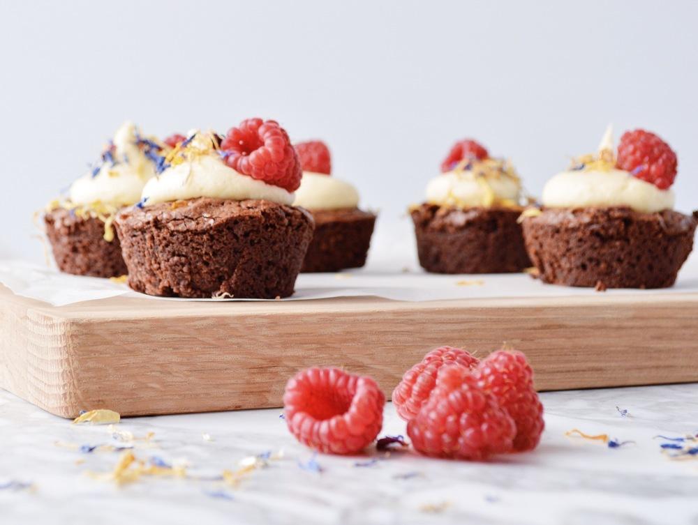 Raspberry brownies