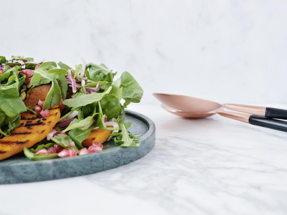 Grilled Pumpkin and Pomegranate Salad