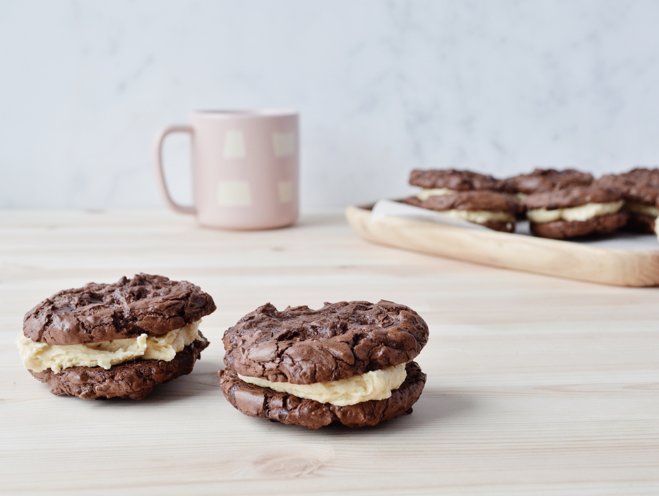 Espresso brownie sandwich